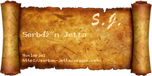 Serbán Jetta névjegykártya